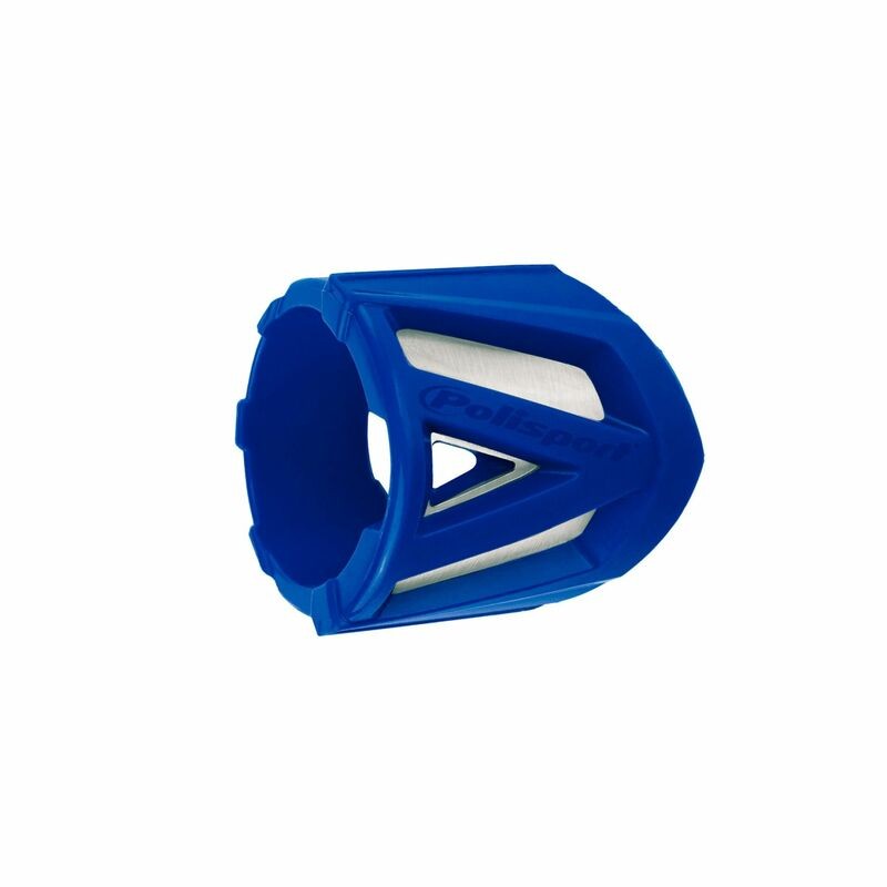 Protection de pot d'échappement Polisport longue et silencieuse bleu pour moto cross