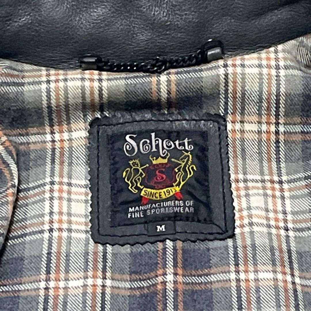 Schott Leather Star Pattern Rider Jacket Black US… - image 8