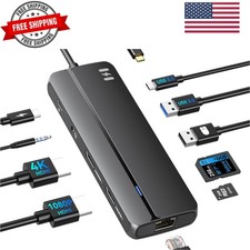 Selore Docking Station for MacBook Pro/Air, 10-in-1 Dual HDMI Adapter for Mac...