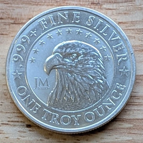 1 Oz .999 Silver Round JM Bullion One Troy Ounce