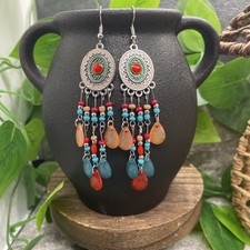 3.9 Bohemian Ethnic Retro Drop Dangle Earring Set New Free Ship B590