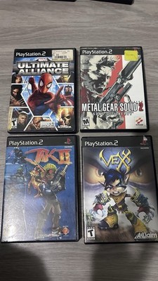 Lot Of Ps2 Game Spider Man , Jack , Vex , Metal Gear Solid