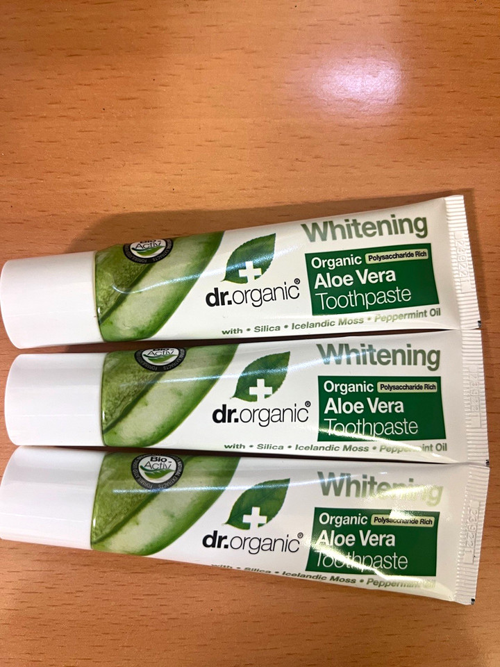 I Toothpaste 3x Dr Organic Aloe Vera Teeth Whitening Toothpaste | eBay UK