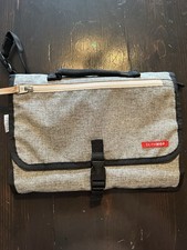 Skip Hop Portable Padded Wipeable Baby Changing Pad Clutch, Gray Polka Dot