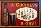 Vintage Wooden Guinness Beer Sign-A Guinness A day! Calender