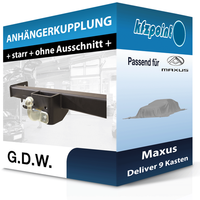 für Maxus Deliver 9 Kasten 07.2020-Jetzt G.D.W. AnhäNgerkupplung Starr Neu