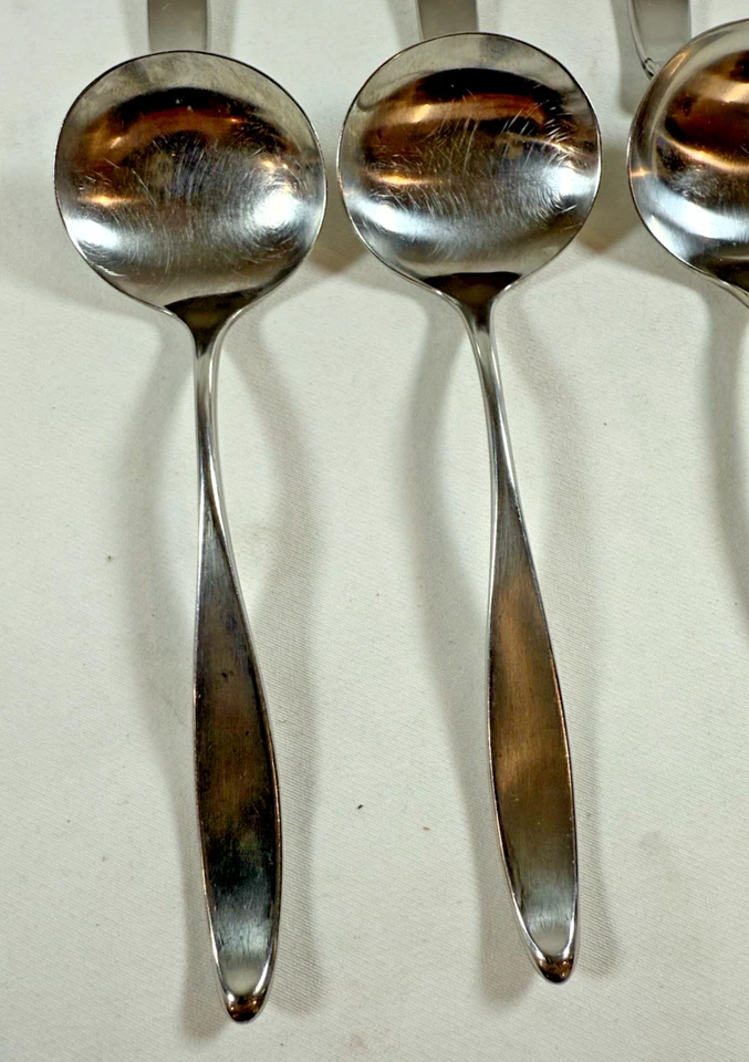 Lauffer DESIGN 2 cucharas de sopa/postre de acero inoxidable 6-1/4", lote de 6 - Alemania Foto 2 de 4