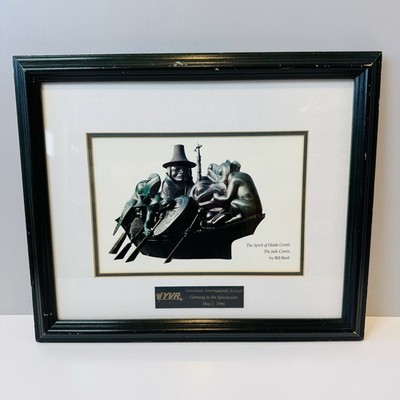 The Jade Canoe By Bill Reid 1996 YVR Vancouver Airport Sculpture Picture Framed