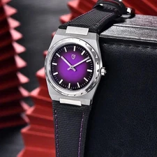 37MM PAGANI DESIGN Quartz Men's Luxury Watch 100M Waterproof Diver Leather NEW