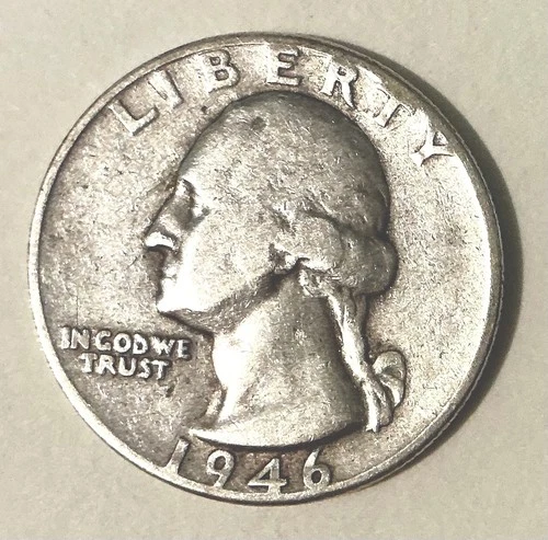1946 FINE. SILVER GEORGE WASHINGTON QUARTER