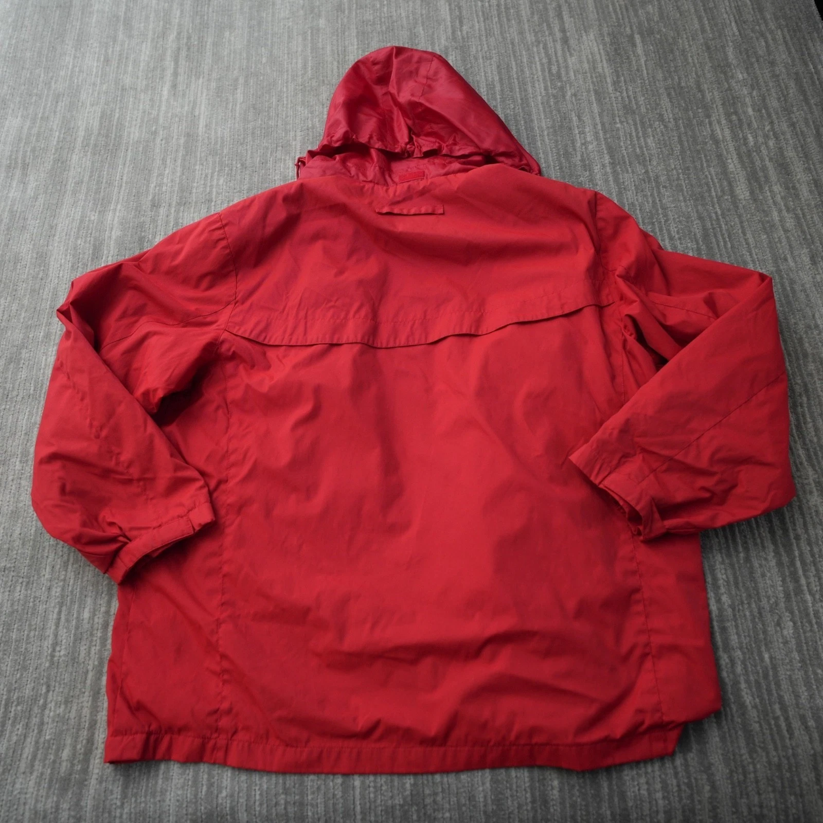 GH Bass Jacket Men Full ZIp Broken Hoodie Windbreaker Red Pockets Nylon 2XL - product detail image 2