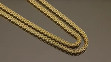 VFK Gold Filled Bismark Flat Chain – High Polish 20'' Elegant Necklace