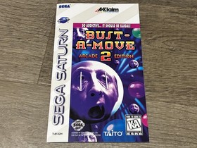 Bust-A-Move 2 Sega Saturn Complete CIB w/Reg Card Authentic Very Good Shape