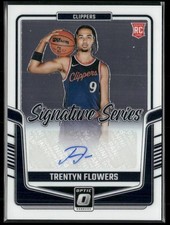Trentyn Flowers 2024-25 Panini Prizm Signature Series Auto Los Angeles Clippers