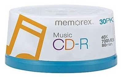 Memorex 40X Digital Audio Music CD-R 80min 700MB (Logo on Top) Lot