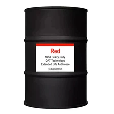Red 50/50 Heavy Duty Extended Life Antifreeze - 55 Gallon Drum