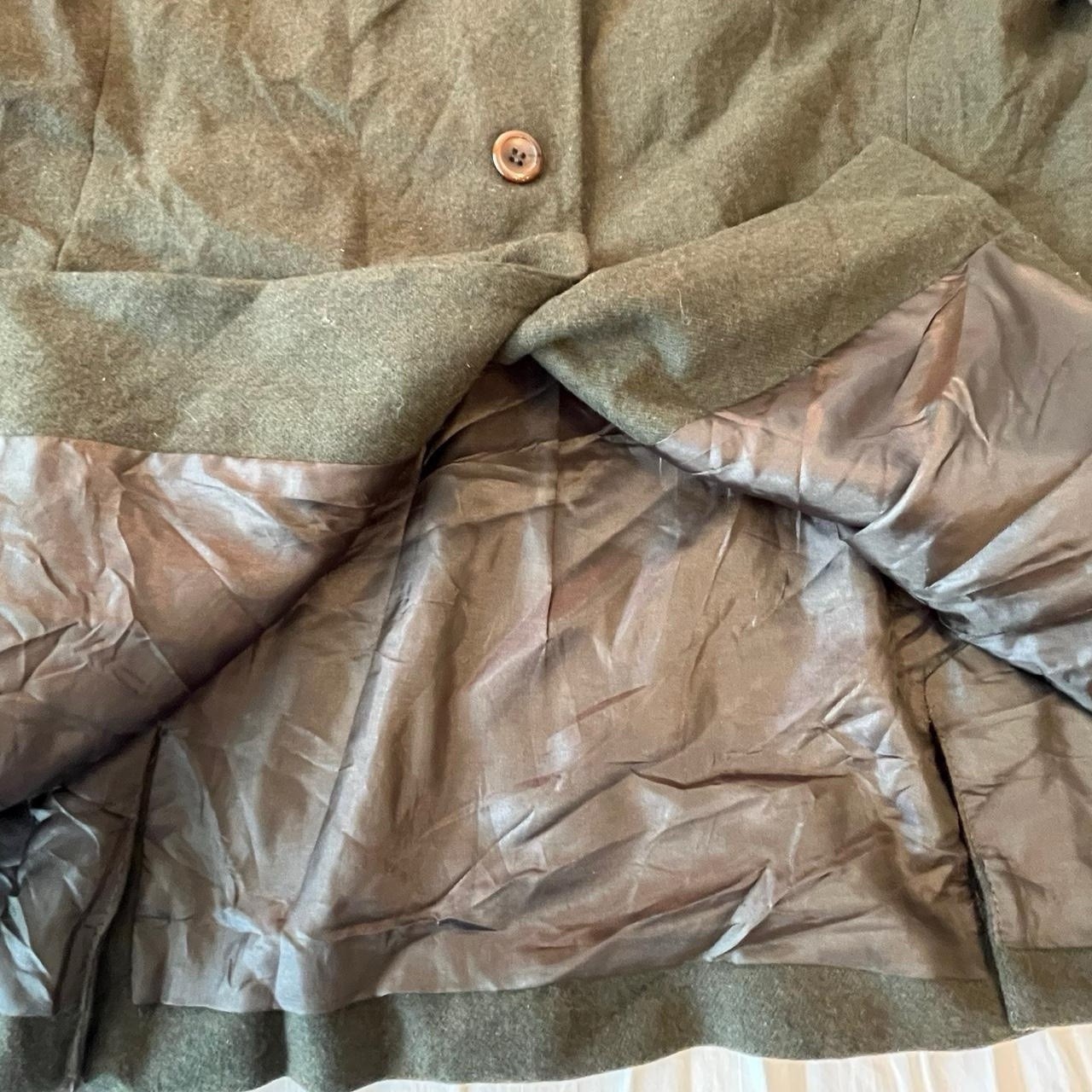 Vintage Pendleton Jacket Size 12 Forest Green 100… - image 5