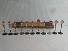 Vintage DINKY Toy ROAD SIGNS SET OF 11 BRITISH ROAD SIGNS