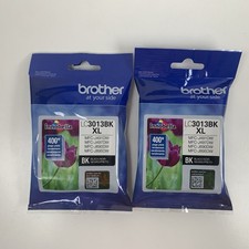 (2) Brother LC3013BK-XL High Yield Ink Cartridges Up To 400 Pages SEALED 2024
