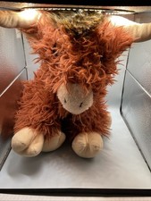Highland Cow Yak Plush Stuffed Shaggy Brown 14