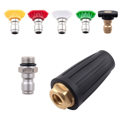 #ad 4000 PSI High Pressure Washer Nozzle Kit Turbo 5 Color Spray Nozzle Tips 1 4quot; $25.56