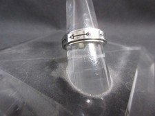 Unisex Stainless Steel Spinner Band Ring w KEEP Arrows, Size 7, 5 mm Wide, MIP