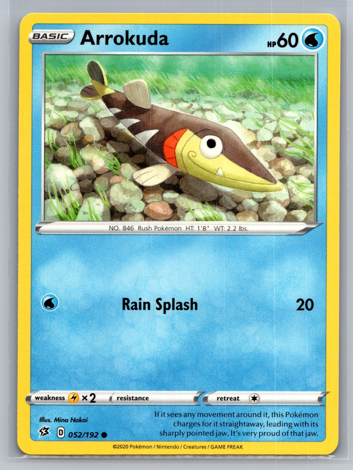 Arrokuda 052/192 - SWSH02: Rebel Clash - Pokémon TCG - NM