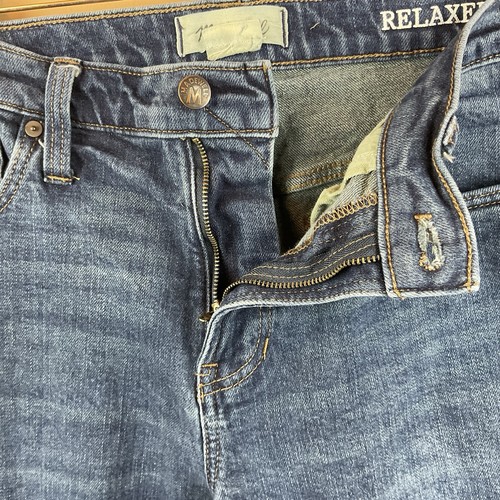 Madewell Jeans Mens 35 X 29 Relaxed Taper Blue 5 Pocket Cotton Spandex - Picture 10 of 13