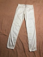 Versace designer chino trousers, light denim, relaxed fit, size 27 WOMENS