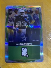 Jalen Brooks 2025 UNO Elite Core Edition - Green Foil #023 Dallas Cowboys