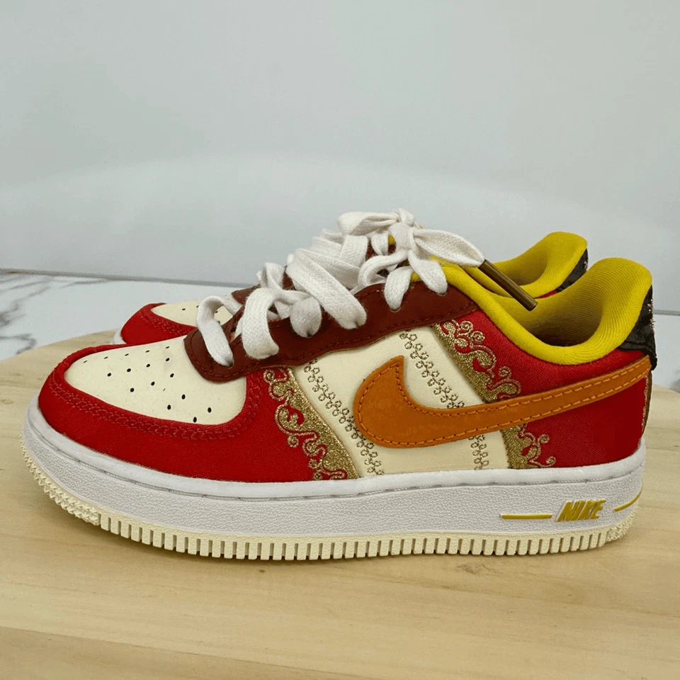 Nike Niños Air Force 1 Little Accra Zapatillas Talla 12.5 Cuero Edición Limitada Foto 3 de 4