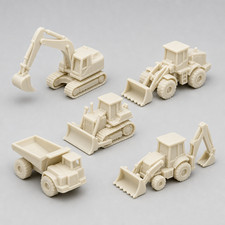 N Scale 1:160 Construction Equipment 5pc 3D P...