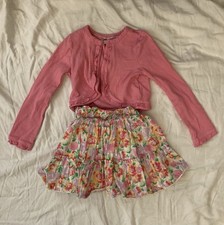 Size 5 Tommy Bahama girl clothes - 2 piece outfit pink and floral theme