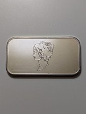 Vintage The Washington Mint Mercury 1 Oz 999 Silver Bar 85.00 per troy oz
