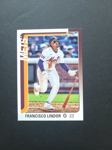 96/99 2025 Topps Series 1 Francisco Lindor Vintage Stock Retro /99 Mets