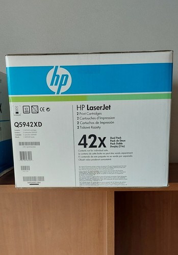 HP LaserJet 4350 Q5942XD / 42X - Cartucce Toner Nero Double Pack NUOVO ORIGINALE - Photo 4/6