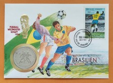 Brasilien * 1000 Schilling 1993 PP FIFA Fu&szlig;ball-WM Numisbrief Coin Cover TOP !!!
