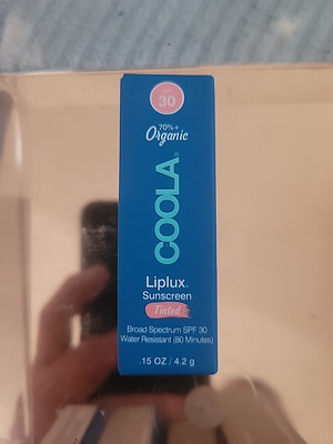 COOLA Organic Liplux Tinted Lip Balm and Sunscreen with SPF 30, .15 oz