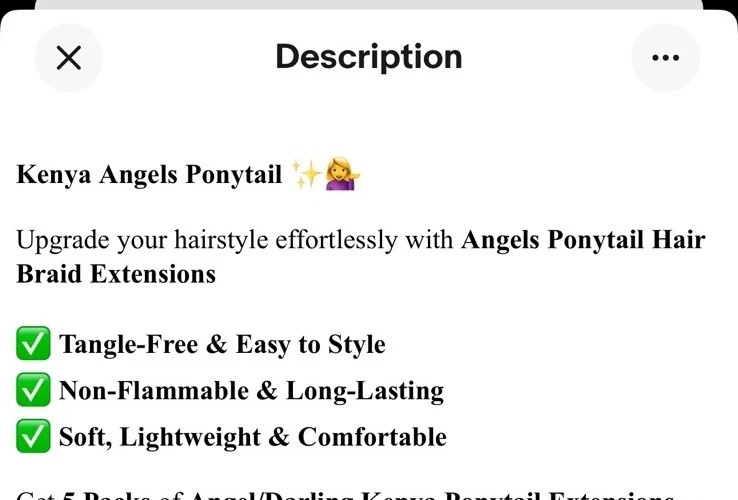 Darling Passion For Hair Pony Tail Star 100% Kanekalon Kenya упаковка 3 шт. цвет: 1/33 - Изображение 4 из 4