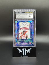 2022 Optic Cade Cunningham Blue Cracked Ice Uniformity /75 Signed Auto CGC/JSA