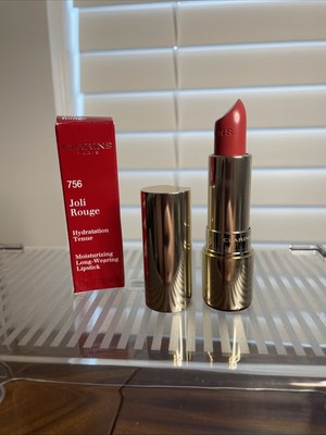 Clarins Joli Rouge Lipstick 3.5g Moisturizing, Long Wearing, 756 Guava Full Size
