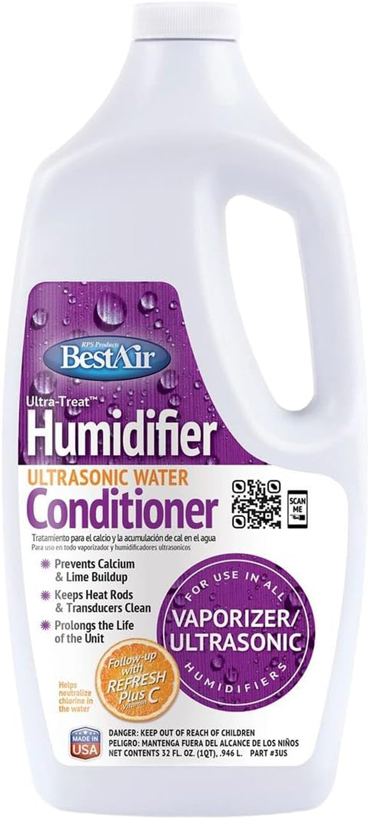 Microfiber Cleaning Cloth 14"X14" with Best Air 3US Ultrasonic Humidifier Water,