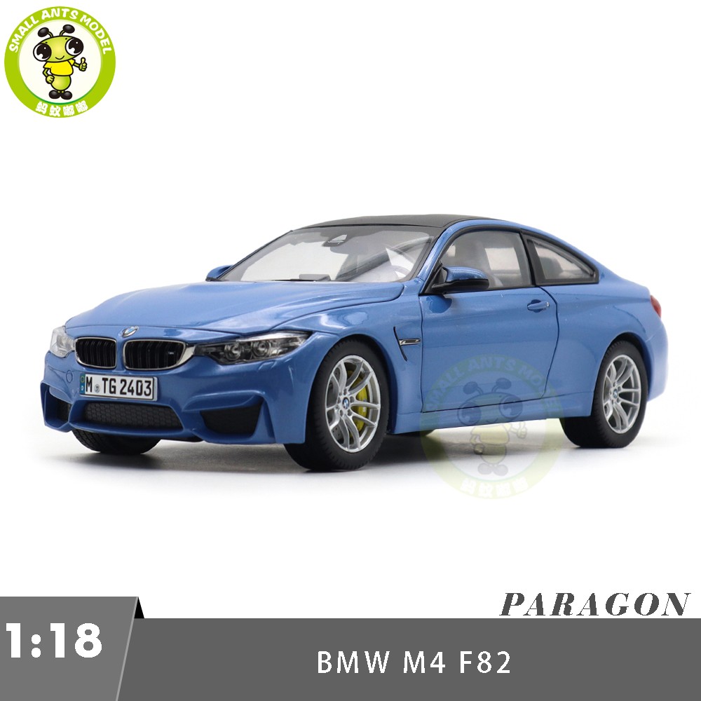1/18 Paragon BMW M4 F82 2014 Blue Diecast Model Car Toys Friends