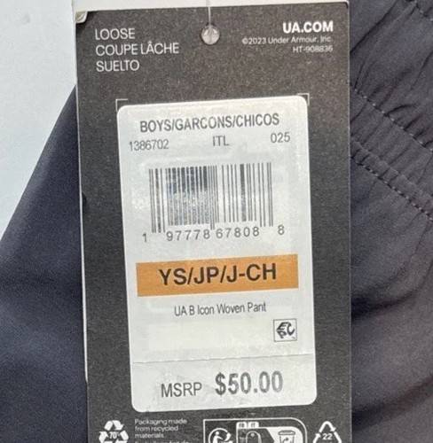 Under Armour Boy’s Gray Cargo Pants Size Youth Small Brand New‼️ - Picture 3 of 8