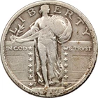 1917-S Type 2 Standing Liberty Quarter 25C, Very Fine VF, Cleaned