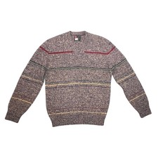 Vtg Robert Bruce Mens V Neck Speckled Knit Sweater Sz S Wool Blend USA Union