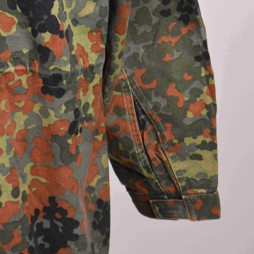 German Bundeswehr Flecktarn Camo Military Parka Jacket GR13 XL Tall Hood - Picture 14 of 15