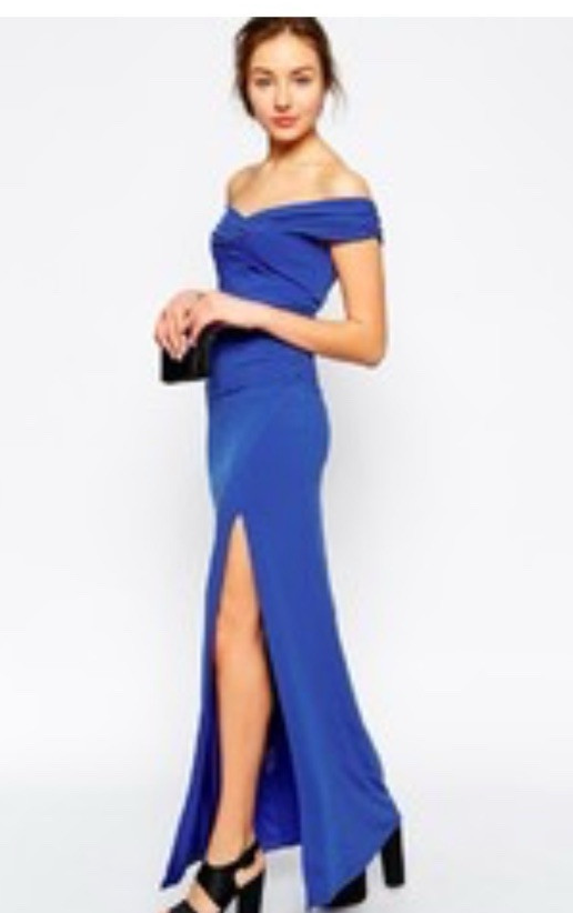 Jessica Wright Blue Maxi Dress 14 Evening Party Occasion Wedding