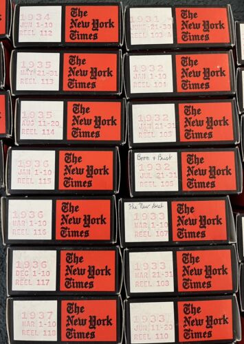 1920 to 1940 New York Times Microfilm History Newspaper CHOOSE YOUR REELS NYT - Picture 4 of 5
