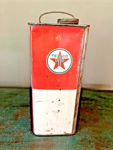 ACEITE DE SEMÁFORO PÁLIDO TEXACO DE COLECCIÓN LATA DE UN GALÓN / ¡GRANDES GRÁFICOS! - Imagen 4 de 16